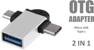 99Gems 2 in 1 OTG Type C and Micro OTG Male to USB A 3.0 Female High Speed Data Transfer USB Cable