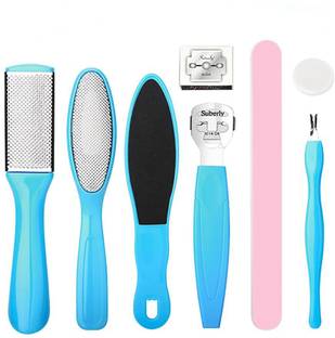 SAROWA Foot File Set- Dead Hard Skin Callus Remover, Portable Scraper Pedicure Kit set Tools,Foot Care Too (100 g, Set of 8)