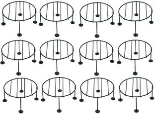AppEasy Planter Stand/Pot Stand - 20x20x10.5cm (Set of 12) Round Shape Plant Container Set