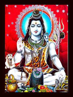 SUNINOW SHIV JI | BHOLENATH | SHIV SANKAR PHOTO FRAME FOR POOJA GHAR Religious Frame