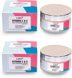 Caret Organic Vitamin C & E Daily Radiance Cream With Spf 15 For Dark Spots & Anti- Wrinkle Light Mosturizer- No Mineral Oil - No Alcohol - Paraben Free