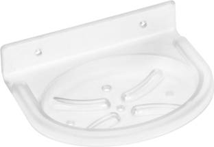 RUHE ABS Wall Mounted Round Soap Dish/Soap Stand/Soap Holder (Anti Rust & Corrosion free) Pack Of 1