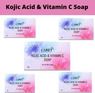 Caret Organic Skin Lightening Soap with Kojic Acid, Vitamin C & Licorice Extract | Dermatologically Tested, Paraben Free - 75g (5)