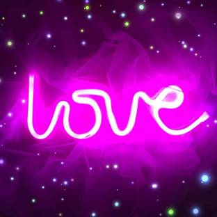 VIRAKTI Love Neon LED Light Sign for Decoration for Birthday, Festival, Festive Occasion, Wedding, Party for Home, Lawn, Restaurants (Love Light Warm White) Night Lamp Night Lamp