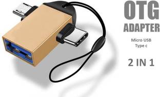 99Gems 2 in 1 OTG Type C and Micro OTG Male to USB A 3.0 Female High Speed Data Transfer USB Cable