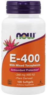 Now Foods Vitamin E-400, With Mixed Tocopherols, 100 Softgels