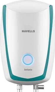 HAVELLS 1 L Instant Water Geyser (Instanio 1 liter water heater-with 2 flexible pipes, White, Blue)