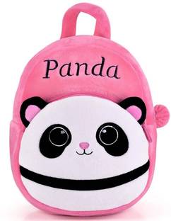 HRRH Kids School Bag Panda Soft Plush Backpacks Cartoon Baby Boys/Girls Plush Bag (Pink, 11 L) 4 Plush Bag