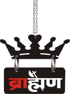 Chanda Creations 3D Acrylic Car Hanging Brahman with Crown Both Side Car Hanging Ornament