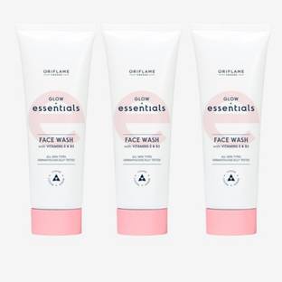 Oriflame Glow Essentials  with Vitamins E & B3 Pack Of 3 Face Wash
