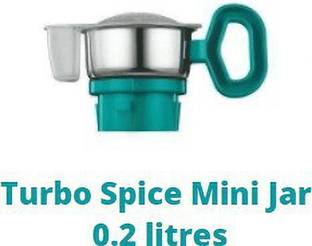 Touch N Feel Replacement Turbo Spice Mini Jar Compatible with Preethi Aries/Taurus/Zodiac/Zion Mixer Grinder Models (Green) Mixer Juicer Jar