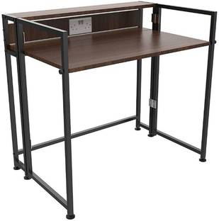 InnoFur Spazio Folding Utility Laptop, Computer, Study, Reading Table for Home. (Regular Size(86cm length x 60cm width), Brown) Engineered Wood Office Table