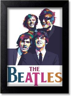 Blue Nexus Beatles Band Colorful legend Poster Wall Poster with Wall Frame Wall Stickers Room Art Poster_FBNWPL39 Digital Reprint 12 inch x 9 inch Painting