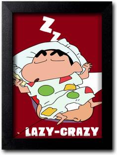 Blue Nexus Shinchan Funny Cartoon Poster Wall Poster with Wall Frame Wall Stickers Room Art Poster_FBNWPK222 Digital Reprint 12 inch x 9 inch Painting