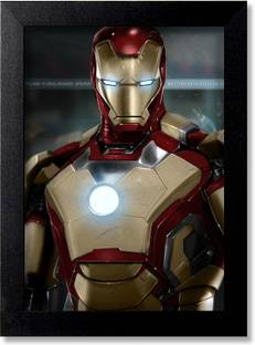 Blue Nexus iron man Avenger Superhero Wall Poster with Wall Frame Wall Stickers Room Art Poster_FBNWPC345 Digital Reprint 12 inch x 9 inch Painting
