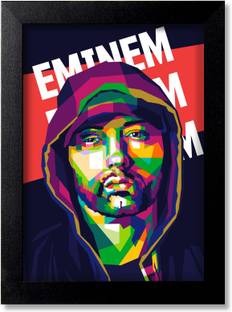 Blue Nexus Eminem colorful vector legend poster Wall Poster with Wall Frame Wall Stickers Room Art Poster_FBNWPL28 Digital Reprint 12 inch x 9 inch Painting