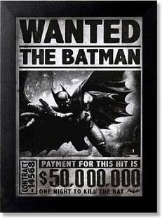 Blue Nexus DC Batman Superhero Wall Poster with Wall Frame Wall Stickers Room Art Poster_FBNWPC220 Digital Reprint 12 inch x 9 inch Painting