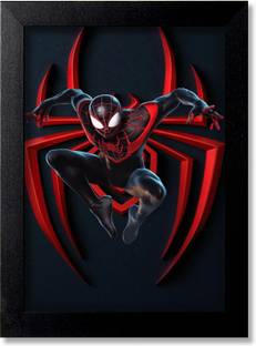Blue Nexus Spider man Avenger Superhero Wall Poster with Wall Frame Wall Stickers Room Art Poster FBNWPC319 Digital Reprint 12 inch x 9 inch Painting