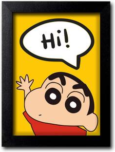 Blue Nexus Shinchan Funny Cartoon Poster Wall Poster with Wall Frame Wall Stickers Room Art Poster_FBNWPK201 Digital Reprint 12 inch x 9 inch Painting