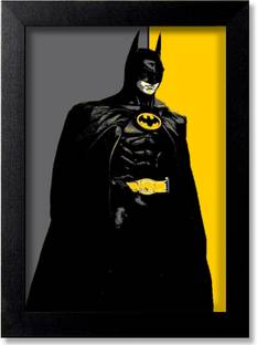 Blue Nexus DC Batman Superhero Wall Poster with Wall Frame Wall Stickers Room Art Poster FBNWPC38 Digital Reprint 12 inch x 9 inch Painting