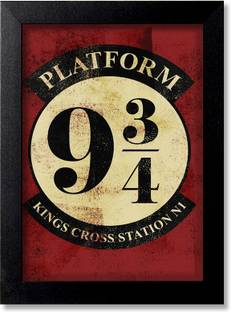 Blue Nexus Harry Potter Platform 9 3/4 Magical Wall Poster with Wall Frame Wall Stickers Room Art Poster_FBNWPC311 Digital Reprint 12 inch x 9 inch Painting
