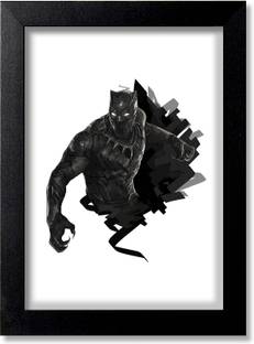 Blue Nexus Black Panther Avengers Superhero Wall Poster with Wall Frame Wall Stickers Room Art Poster_FBNWPC237 Digital Reprint 12 inch x 9 inch Painting