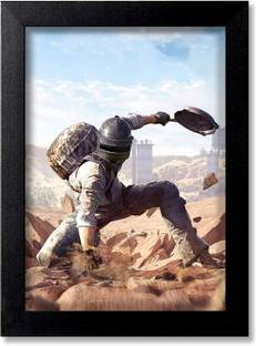 Blue Nexus PUBG Gaming Poster Wall Poster with Wall Frame Wall Stickers Room Art Poster_FBNWPG5 Digital Reprint 12 inch x 9 inch Painting