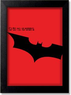 Blue Nexus DC Batman Superhero Wall Poster with Wall Frame Wall Stickers Room Art Poster_FBNWPC5 Digital Reprint 12 inch x 9 inch Painting