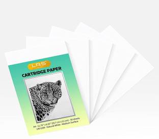 LRS Cartridge Paper - Little Grainy - Perfect for Sketching - Pack of 50 Sheets A4 140 gsm Drawing Paper