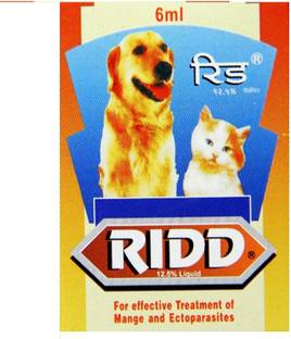 Pet Care Ridd Anti Tick And Flea Solution (6ml) Pet Coat Cleanser 6 ml Pet Coat Cleanser