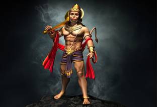 hanuman ji / bajrangbali poster for dacor WxH: 19x13 Photographic Paper