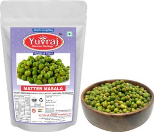Yuvraj Food Product Masala matar fried peri peri (Green Peas ) ( 250 Gm x 2 ) pack
