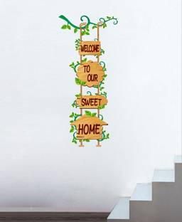Saiii Designs 120 cm Welcome To Our Sweet Home Self Adhesive Sticker