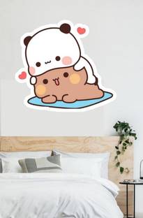 Cuttu 20 cm cute bear panda stickers Self Adhesive Sticker