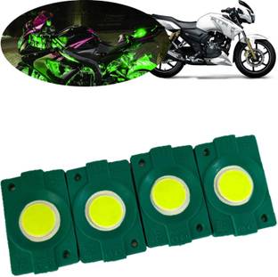 Pious IP65 WATERPROOF Sunny Day GREEN IMPORTED Underglow PATCH LIGHTS (Front/Rear,Bike Body Lights) For Apache RTR 180_GP164 Brake Light Motorbike, Car, Truck, Van LED for TVS (12 V, 1.5 W)
