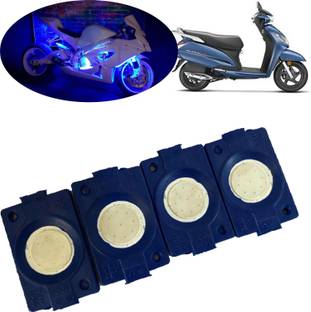 Pious IP65 WATERPROOF Sunny Day BLUE IMPORTED Underglow PATCH LIGHTS (Front/Rear,Bike Body Lights) For Activa 125 2018_PL258 Brake Light Motorbike, Car LED for Honda (12 V, 1.5 W)