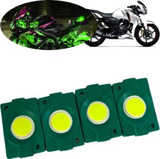 Pious IP65 WATERPROOF Sunny Day GREEN IMPORTED Underglow PATCH LIGHTS (Front/Rear,Bike Body Lights) For Apache RTR 160 4V_GP221 Brake Light Motorbike, Car, Truck, Van LED for TVS (12 V, 1.5 W)