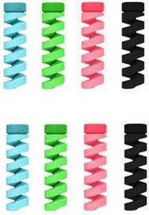 ALLNEEDS 12 Pieces Mobile Charging Cable & Earphones Wire Protector Cable Protector (Multi Color) Cable Protector (Multi Color Cable Protector