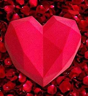 PURCHASE ZONE Silicone Pinata Cake Mould 3D Diamond Heart Shaped Non Stick Heart Shape Silicone Cake Server