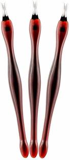 THR3E STROKES 3Pcs Professional Cuticle Trimmer Cuticle Pusher Cuticle Knife Remover Dead Skin Practical Nail Art Tools Single Ended Cuticle Pusher