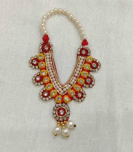 DURGA HOSIERY LADOO GOPAL FANCY KUNDAN MALA FOR SIZE MEDIUM 2-4 NUMBER Deity Ornament