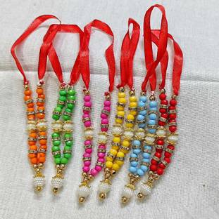 DURGA HOSIERY FANCY COULOURFUL MALA FOR ALL GODS DIETY SIZE SMALL PACK OF 6 Deity Ornament