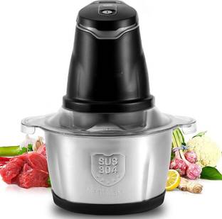 pinkparifashion Steel Stainless Steel Electric Meat Grinders with Bowl, Mincer Food Processor, Kitchen...