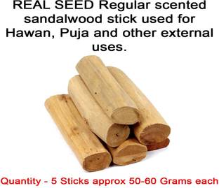 रीयल सीड Original Sandalwood (Chandan) Stick Superior Quality 1 Piece 35-40 Grams