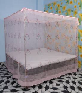 Fabrachana Cotton Adults Washable PGON 205-Peach2 Mosquito Net