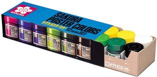SAKURA Poster Color - 30ml each Glass Bottle, 12 shades