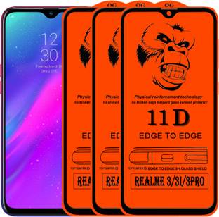 TOPTEMPER Edge To Edge Tempered Glass for REALME 3 PRO