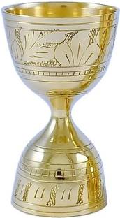 Siyaraam Home Appliances Siyaram Cocktail Measurer Jigger or Liquor Drinks Measurement 30 ml & 60 ml Dual Side Peg Measure Cup Brass 1 - Piece Bar Set (Brass) 1 - Piece Bar Set