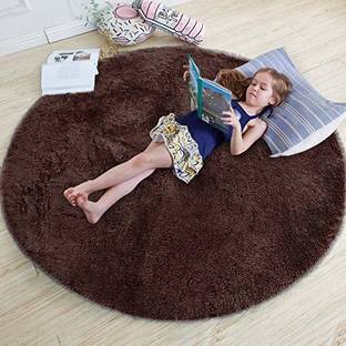 RM Handloom Brown Polyester Carpet