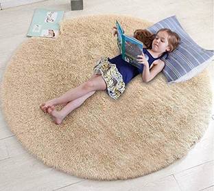 SR Handloom Beige Polyester Carpet